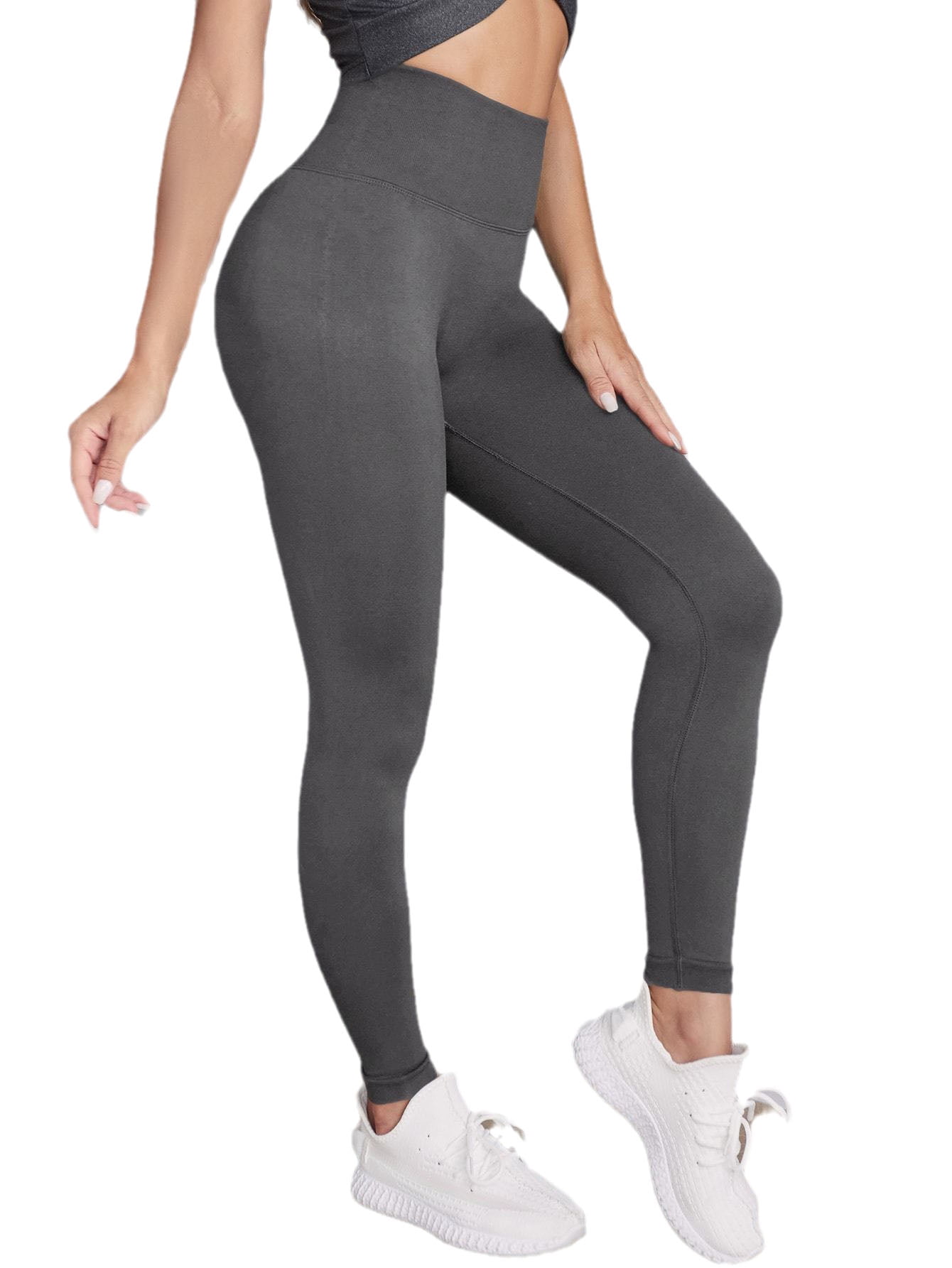 NELEUS Womens High Waist Ankle Yoga Leggings Workout with Two  Pockets,Gray,US Size S 