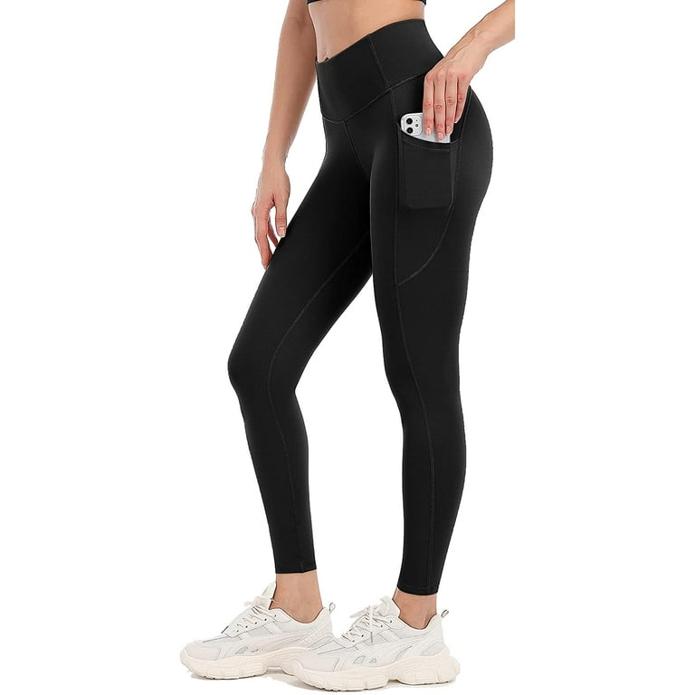 Women's High Waist Yoga Pants 7/8 Length Leggings with Pockets Workout  Sports Pants 
