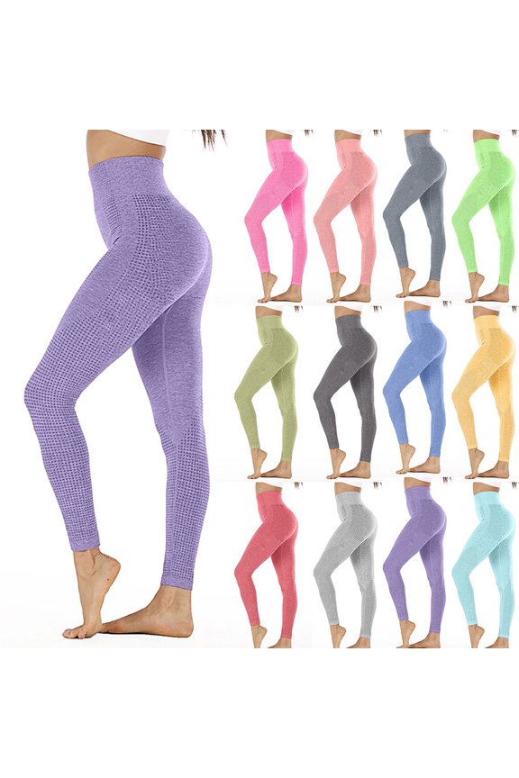 Women's High Waist Yoga Pants, Booty Lifting Seamless Leggings, Squat Proof Workout Tights for Fitness, Running, Gym and Yoga-Army Green