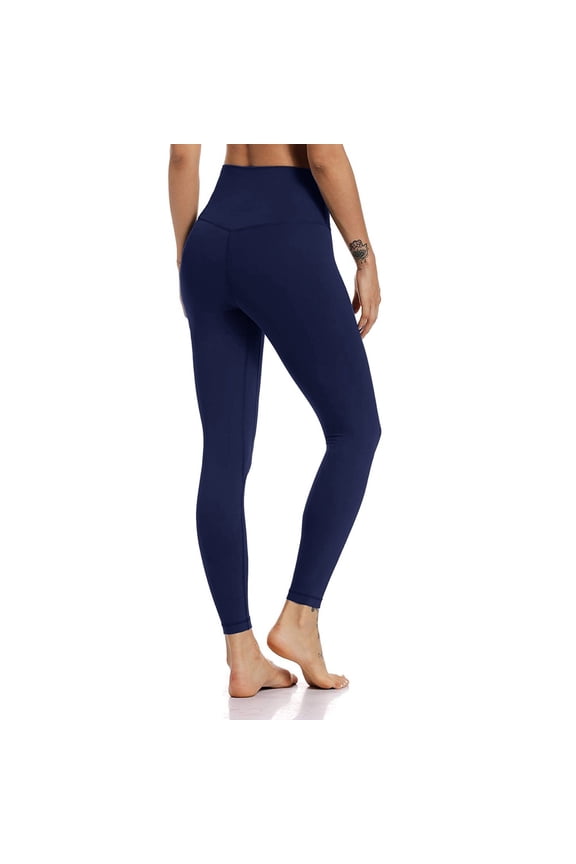 Women's High Waist Yoga Pants Hidden Waistband Solid Fitness Tight Activewear