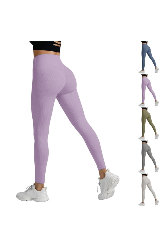 Women's High Waist Yoga Pants, Seamless Trousers, Solid Color Peach, Butt Lifting, Stretchy Comfy, Gym Workout, Running Fitness, Lounge Wear, Casual Daily, Athletic Leggings