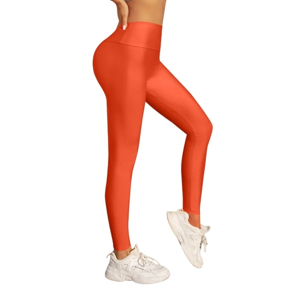 Women's High Waist Yoga Pants, Slim Fit Workout Leggings, Matte Tummy Control Fitness Pants for Gym, Running and Everyday Athleisure Wear Gold S