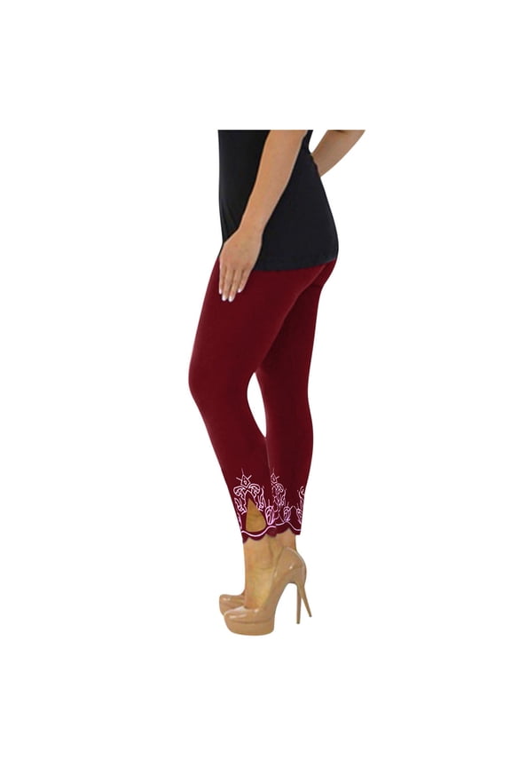 Women's High Waist Yoga Pants Solid Hidden Fitness Tight Workout Leggings