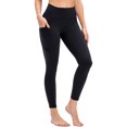 thumbnail image 1 of Women's High Waist Yoga Pants Ultra Soft Workout Running Hiking Leggings with Zipper Pockets, Black, L, 1 of 5