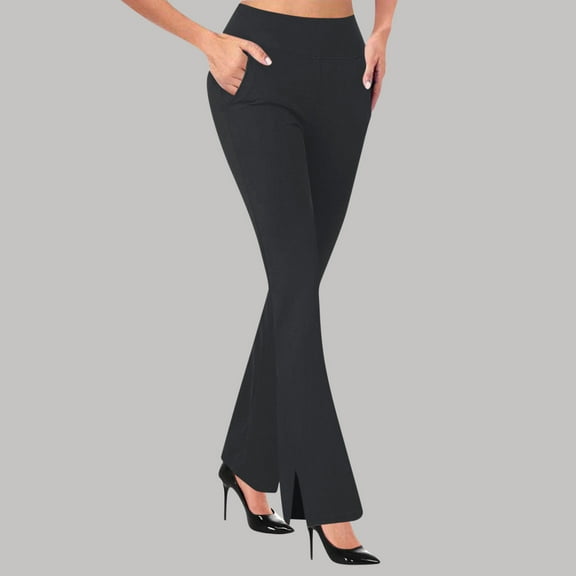 Women's High Waist Yoga Pants with Pockets, Tummy Fitness Running Yoga Leggings High Elastic Lightweight Sweat Absorbent Soft