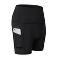 thumbnail image 1 of Women's High Waist Yoga Shorts Pocket Running Training Quick-Dry Tight Stretch, 1 of 4