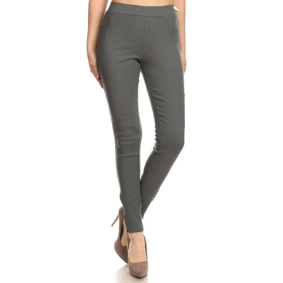 Women's High Waisted Ankle Zip Jeggings Pull On Stretch Skinny Pants Size S - 3XL 29" Inseam