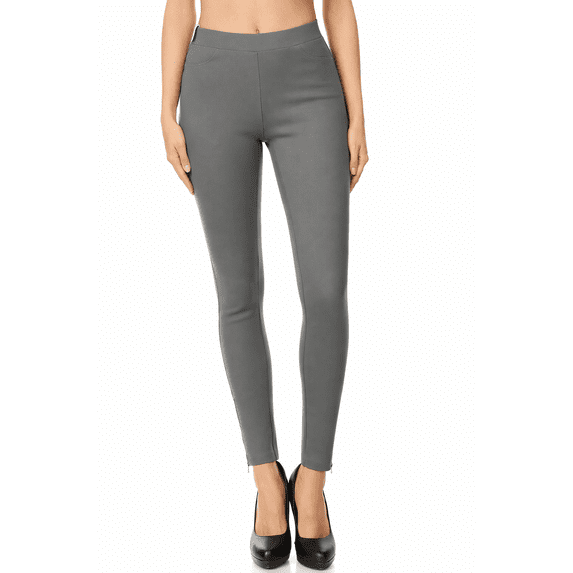 Women's High Waisted Ankle Zip Jeggings Pull On Stretch Skinny Pants Size S - 3XL 29" Inseam