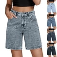 thumbnail image 1 of Women's High Waisted Baggy Denim Shorts Jorts Casual Summer Trendy, 1 of 5