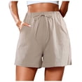 thumbnail image 1 of Women's High Waisted Baggy Shorts Casual Cute Soft Elastic Bottoms Boxer Summer Flowy Shorts S-XL, 1 of 4