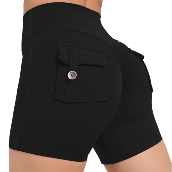 Women's High Waisted Baggy Shorts Fashion Solid Pant Leggings Pants Slim Sport Pants Casual Summer Jean Shorts S-XL