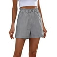 thumbnail image 1 of Women's High Waisted Baggy Shorts Linen Casual Comfy Summer Cotton Outfits Fashion Clothing Summer Flowy Shorts with Pockets S-2XL, 1 of 7