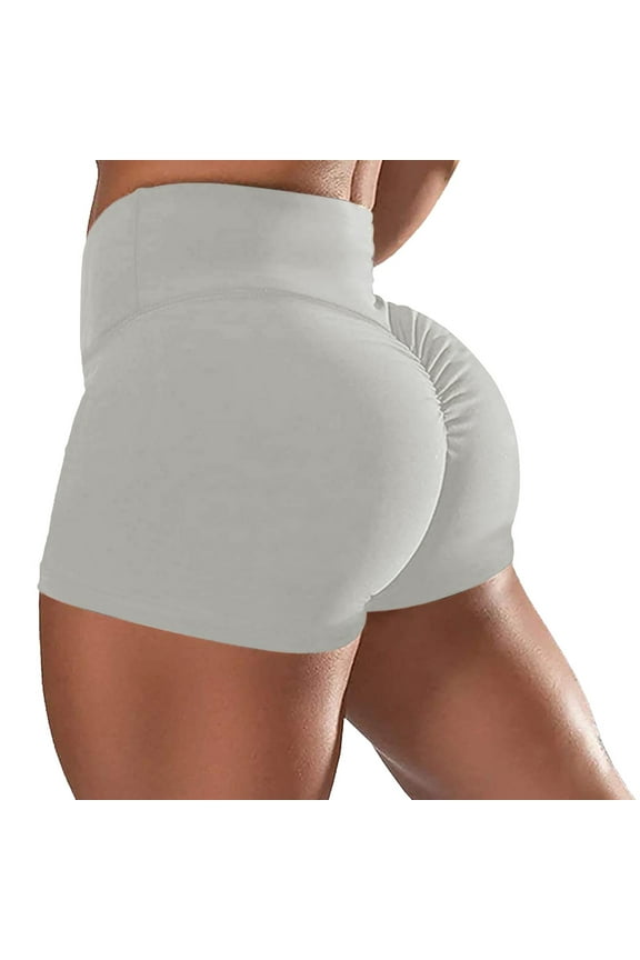 Women's High Waisted Baggy Shorts Sexy Ruched Lifting Gym Booty Yoga Workout Running Twerking Daisy Dukes Trendy Casual Shorts M-3XL