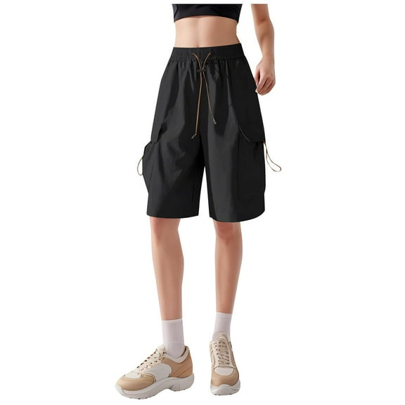 Women's High Waisted Baggy Shorts Summer Casual Work Pants Men's Outerwear Sports Straight Leg Beach Pants Beach Vacation Trendy 2025 M-4XL