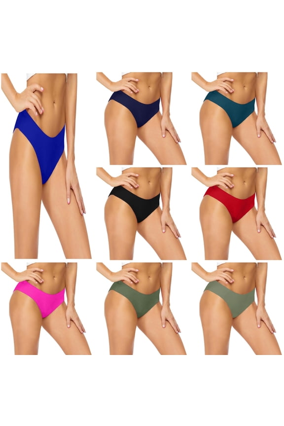 Women's High Waisted Bikini Bottom Tummy Control Ruched Bathing Suit Swim Bottom