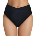 thumbnail image 1 of Women's High Waisted Bikini Bottoms - High Cut Swim Bottom with Full Coverage, Suitable for Water Activities, Multiple Sizes, 1 of 5
