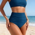 thumbnail image 1 of Women's High Waisted Bikini Bottoms Swimwear Bikini Bottoms For Slimming Triangle Beach Pool Swim Pants Bathing Suit Bottoms M, 1 of 4