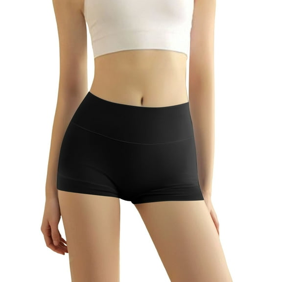Women's High Waisted Boyshorts Underwear - 95% Cotton 5% Elastane - Double Layer, Anti-Chafing - S-XXL