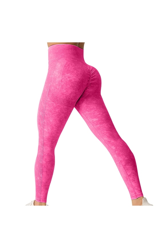 Women's High Waisted Butt Lifting Leggings Ruched Butt Seamless Booty Enhance Yoga Pants Tummy Control Sports Tights
