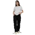 thumbnail image 1 of Women's High Waisted Cargo Pants - Baggy Y2K Wide Leg Pants with Pockets, Warm Thermal Streetwear for Winter Christmas New Year Outfits, 1 of 6