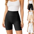 thumbnail image 1 of Women's High Waisted Cooling Slip Shorts - Anti Chafing Under Dress Shorts for Women, Scalloped Edge Safety Shorts,One Size,Black, 1 of 8