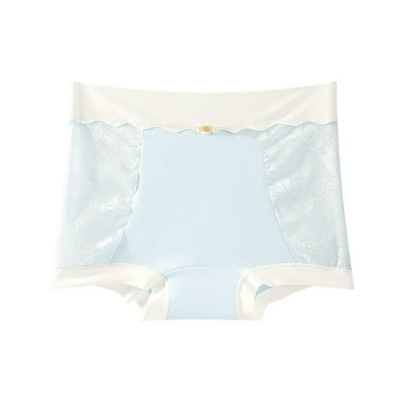 Women's High Waisted Cotton Underwear Lace Trim Tummy Control Briefs Full Coverage Cheeky Bikini Panties Breathable Comfort Stretch Fit