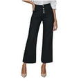 thumbnail image 1 of Women's High Waisted Crop Flare Jeans for Women Cropped Bell Bottom Jeans for Women Denim Pants, 1 of 6
