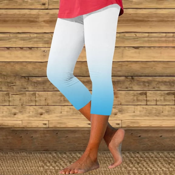 Women's High Waisted Cropped Yoga Pants, Elastic Waistband Soft Comfortable Solid Color Capri Pant, Lounge Athletic Pajama Bottoms for Everyday Wear, Four Seasons SB1 L