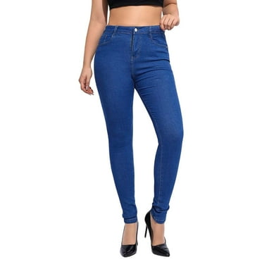 Women's High Waisted Denim Pants with Pockets Stretchy Slim Fit Sexy Jeans Pants Comfy Vintage 90S Fashion Long Pants