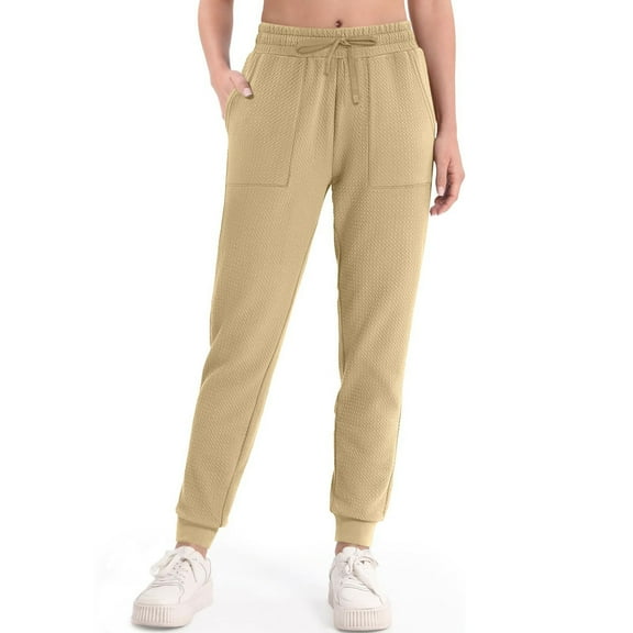 Women's High-Waisted Drawstring Pocket Pants Solid Color for Summer Fall Comfort​​