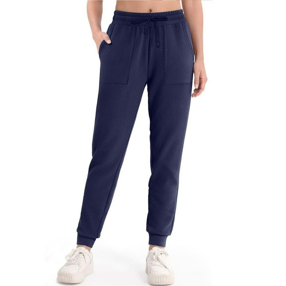 Women's High-Waisted Drawstring Pocket Pants Solid Color for Summer Fall Comfort​​