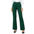 thumbnail image 1 of Women's High Waisted Dress Pants Bootcut Flare Leg Double Button Business Casual Work office Trousers with Pockets Stretchy Elegant Green, 1 of 6