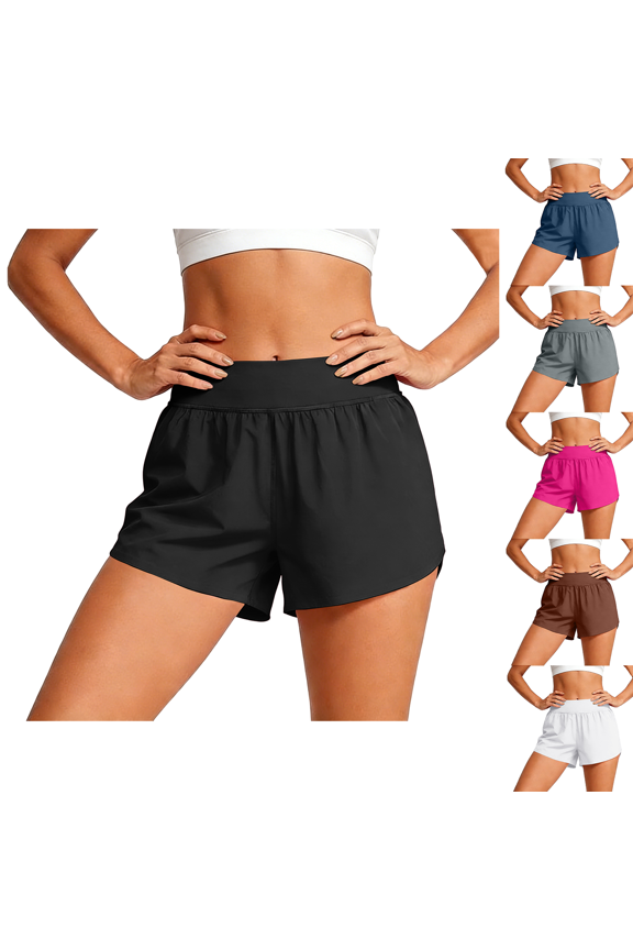 Women's High Waisted Flowy Shorts with Wide Leg Design and Soft Stretch Fabric Featuring Tummy Control Fit for Yoga Classes Pilates Studio Lounge Wear White S