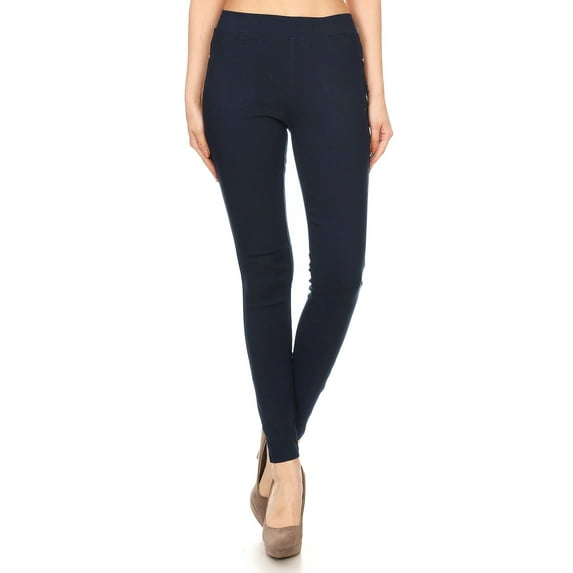 Women's High Waisted Jeggings Pull On Stretch Skinny Pants Size S - 3XL 29" Inseam