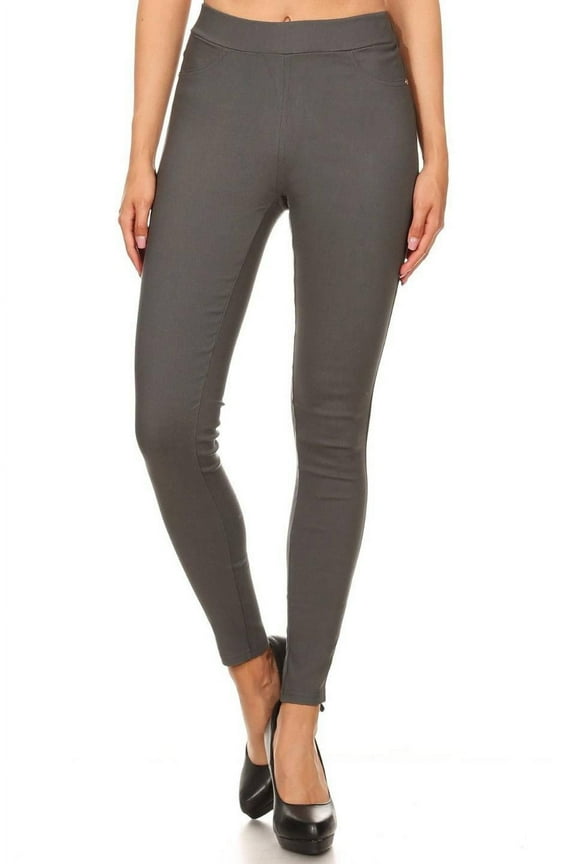 Women's High Waisted Jeggings Pull On Stretch Skinny Pants Size S - 3XL 29" Inseam