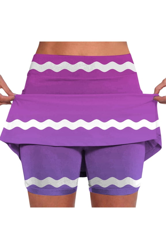 Women's High Waisted Jogging Skirts with Pockets - Lightweight Sports Yoga Skirts for Summer Workouts