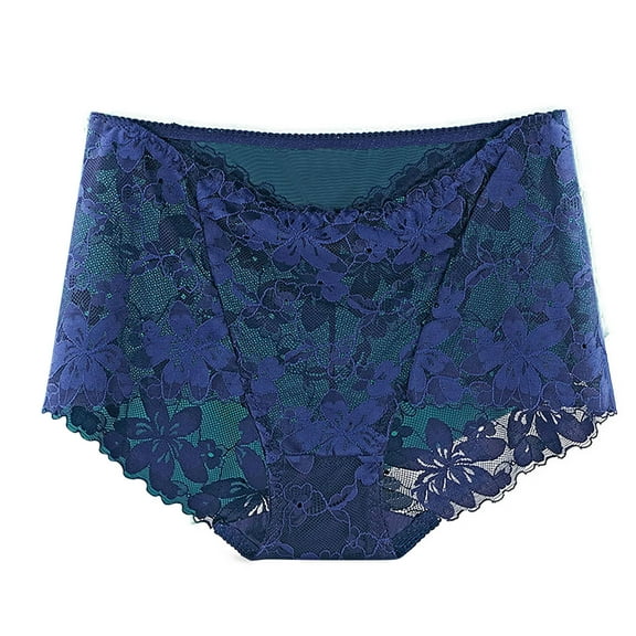 Women's High Waisted Lace Panties Cheeky Hipster Semi-Transparent Triangle Design Lift Hip Sexy Lingerie Breathable Soft Stretch Comfort Underwear