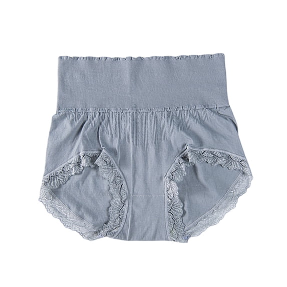 Women's High Waisted Lace Underwear Ladies Soft Full Coverage Briefs Seamless Panties Tummy Control Panty Underpants