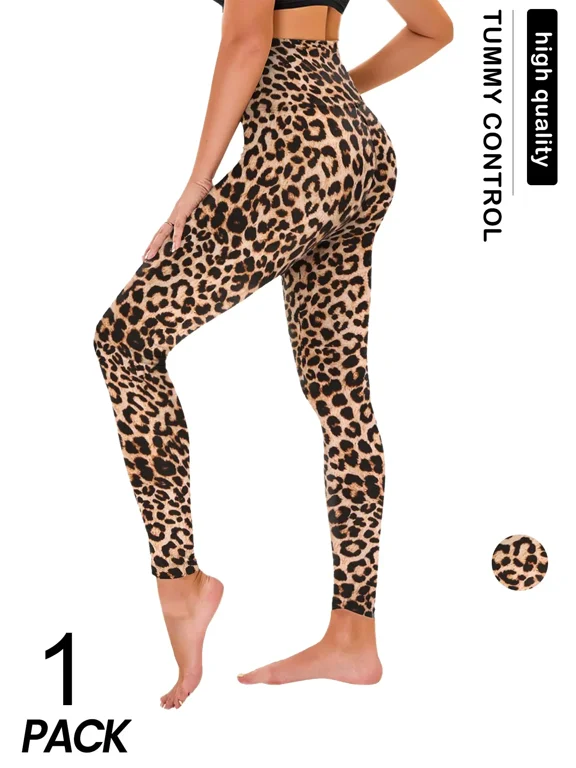 Women's High Waisted Leggings – Squat-Proof Tummy Control Yoga Pants for Cycling, Running & Gym Workouts
