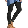 thumbnail image 1 of Women's High Waisted Leggings Tight fit Solid Color Lace Hollow Out Long Pants Inseam Pants Trendy 2025, 1 of 7