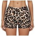 thumbnail image 1 of Women's High Waisted Leopard Print Swim Trunks Quick-Dry Comfortable Beach Shorts, 1 of 6