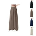 thumbnail image 1 of Women's High Waisted Loose Wide Leg Casual Pants Comfortable Everyday Wear Trousers for Summer and Fall Outfits with Shirts and Tees, 1 of 5