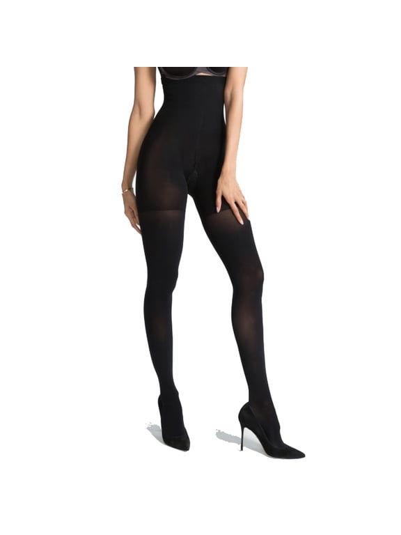 Women's High Waisted Luxe Leg Tights, Very Black, B
