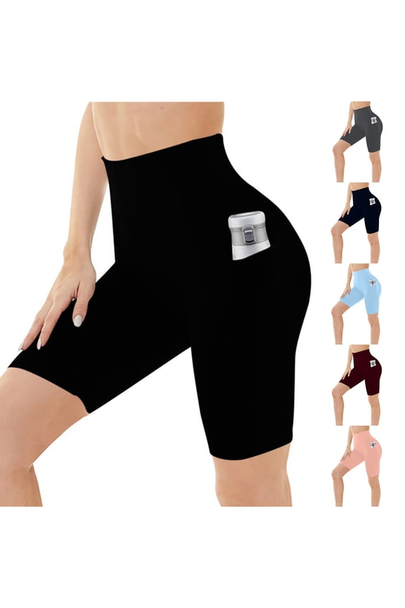 Women's High Waisted Mid Thigh Shorts Leggings Pants Stretchy Workout Gym Activewear Quick-Drying Breathable Tummy Control Soft Lounge Casual Running Yoga Pilates Athletic Wear for Women