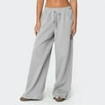 thumbnail image 1 of Women's High Waisted Oversized Baggy Wide Leg Sweatpants Gym Yoga Lounge Athletic Trousers with Pockets, Silver S, 1 of 7