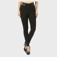 thumbnail image 1 of Women's High Waisted Pants Scuba Back Sculpting Faux Pockets Skinny Bottoms, Black, S, 1 of 5