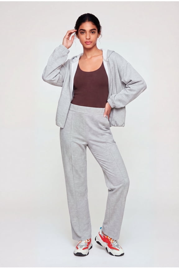 Women's High Waisted Pintuck Detail Modal Pull On Pants