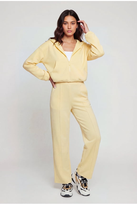 Women's High Waisted Pintuck Detail Modal Pull On Pants