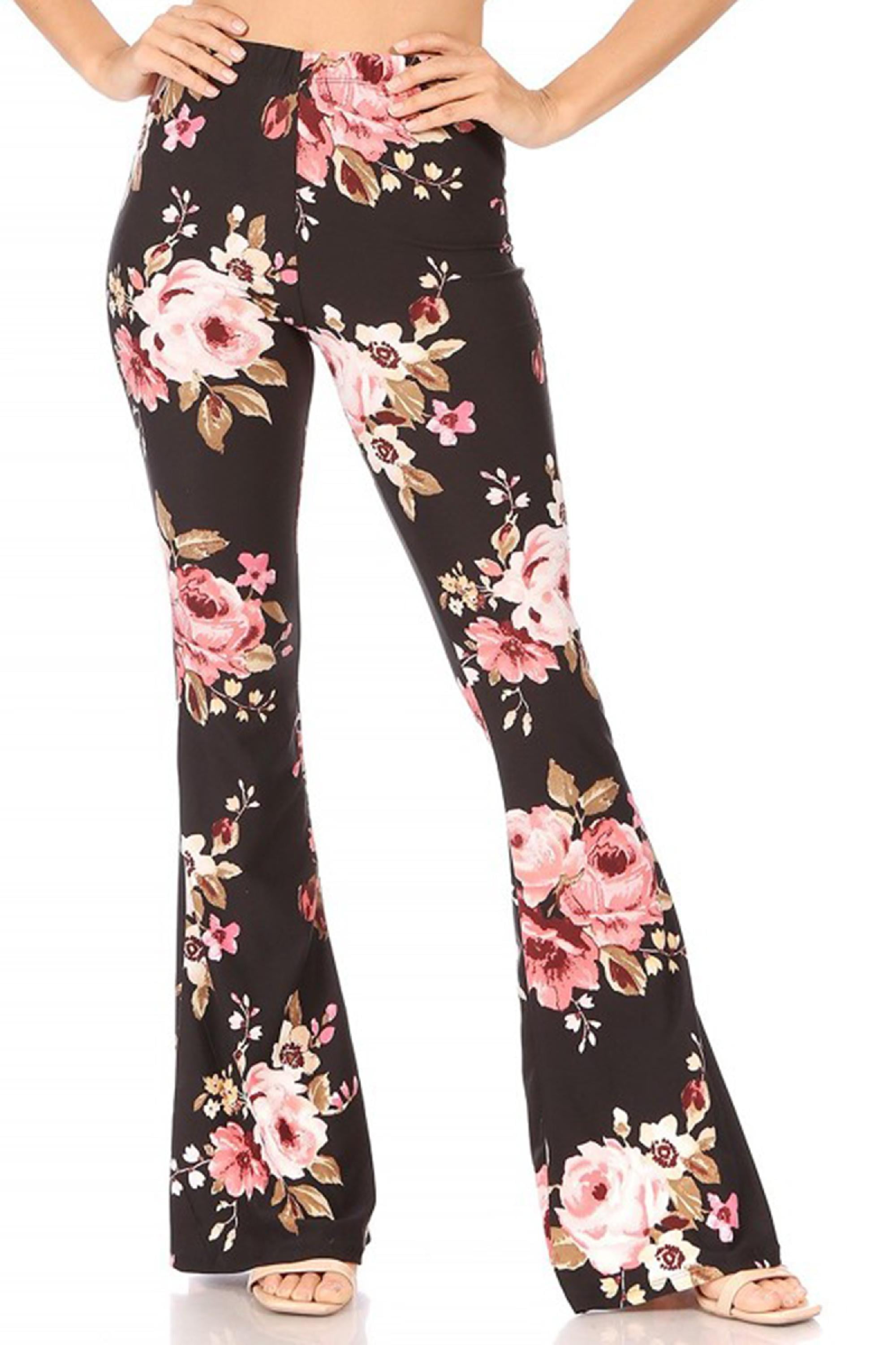 Buy Printed High Waisted Flare Pants for Women at Ubuy Seychelles