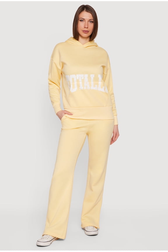Women's High Waisted Pull On Fleece Sweatpants with Pockets